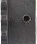 Side view of Roller Chain Sprocket With Hardened Teeth Type B Hub For 35 Chain Single Strand Bored To Size Three Eighth Inch Pitch
