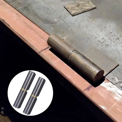 Heavy Duty Beefy Weldable Barrel Hinges Set Of 6 For Metal Doors And Gates 2.37 Inch Long 0.43 Inch Wide on table