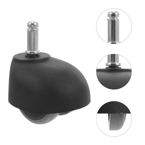 Four Piece Nylon Office Chair Wheels Silent Swivel Casters Sturdy Replacement Glides For Hardwood Floors And Carpet Built Tough Floor Friendly Roll Smooth As Butter Zero Harm