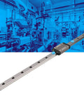 300mm Mini Linear Rail and Sliding Guide for 3D Printer and CNC Machine in industrial setting, showcasing smooth glide and precise motion.