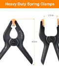 Heavy Duty Backdrop Clamps 4 Inch 12 Pack Muslin Clips For Photo Studio DIY Projects Woodworking And Artwork Pro Grade Nylon Construction With Wide 2 Inch Opening For Securing Paper Fabric Backdrops