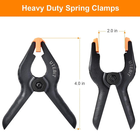 Heavy Duty Backdrop Clamps 4 Inch 12 Pack Muslin Clips For Photo Studio DIY Projects Woodworking And Artwork Pro Grade Nylon Construction With Wide 2 Inch Opening For Securing Paper Fabric Backdrops