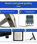 JUDYSSY New Led Floodlight Three-Color Light showcase, adjustable screw, durable aluminum, designed for outdoor use.