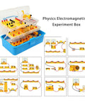 Electricity And Magnetism Science Kit With Ammeter And Voltmeter For High School STEM Learning shown with storage box and components.