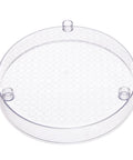 Clear Lazy Susan Turntable Organizer For Spices And Condiments With Smooth Rotating 2 Tier Design Nine Inch BPA Free Non Slip