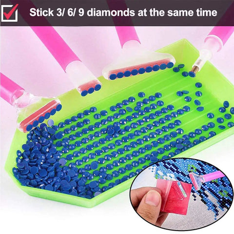 All In One 22 Piece 5D Diamond Painting Tools Kit With Roller Storage Box Tweezers Pens Trays And Glue for crafting diamonds