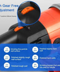 Heavy Duty Electric Wall Planer And Angle Grinder Featuring A Rugged 3000W Motor With Long Extension Rod, speed adjustment dial shown.