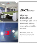 Built Tough Dual Head Emergency Exit Sign With Bright Red Led Lights adjustable for clear exit visibility in office space.