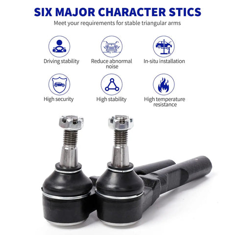 Two Piece Front Outer Tie Rod End Set Fits 2004 2012 Malibu Plus 2005 2010 Pontiac G6 And 2007 2008 Saturn Aura Heavy Duty High Strength Steel With Solid Mount Bracket Durable Smooth Steering Easy Install Drop In Ready, pair