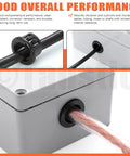 All-Purpose Cable Snap Bushing Kit 170-Piece Set In Six Sizes showing black nylon grommet protecting cables in panel