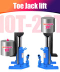 Professional Grade 20 Ton Bottle Jack Toe Jack Hydraulic Heavy Duty Workhorse With 360 Swivel Handle And Manual Pump For Fast Lift On Farm Trucks Blue with 10T and 20T capacity labels.