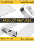 Product features of 10 Pack 304 Stainless Steel Shim Stock Strips 0.03mm Thick By 1 Inch Wide By 12 Inches Long Flat Bar Gap Filler Trim