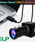 Ultra HD 20MP Varifocal USB 3.0 Camera For PC And Raspberry Pi, 5-50mm 10X Manual Zoom connected to laptop