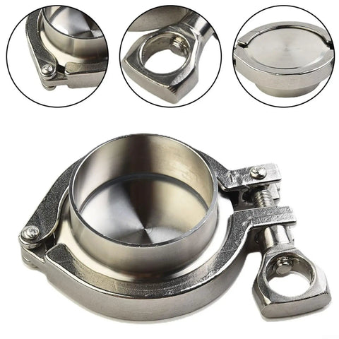 Premium 2 Inch Tri Clamp End Cap Kit Made From Durable SS304 Stainless Steel Includes Ferrule Weld Ring Gasket For Smooth Pipeline Systems Perfect For High Temp Fluids Up To 300 Degrees F, 2 inch SS304 tri clamp end cap with ferrule and gasket
