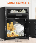 2.6 Cu Ft Depository Safe for Business with Quick Drop Slot and Digital LCD Display cash drop safe shown open with contents