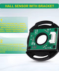 Straight Swap Hall Sensor Board For Electric Bike Motor Brushless DC Hub Motor Circuit Control Module with bracket and connectors.