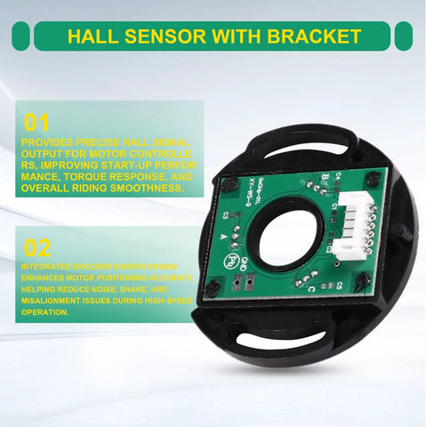 Heavy Duty Replacement Hall Sensor Pcb Circuit Board For Electric Bike Motor Upgrade, designed with a bracket for secure installation.