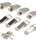 8 Pack Stainless Steel 90 Degree Spring Toggle Lock Latches with Mounting Screws for Boxes Cabinets Doors Toolboxes Chests Barn Wood Cases and More Built Tough for Heavy Duty Storage