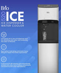 Water Dispenser For 5 Gallon Bottle With Nugget Ice Maker Hot And Cold Water UV Self Cleaning LED Touch Display
