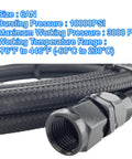 Beefed-Up 6AN PTFE Transmission Cooler Lines Kit with braided hose and fittings for 4L60, 700R4, TH350, TH400, two pack
