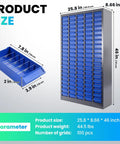 26 By 9 By 46 Inch Parts Cabinet With 100 Drawers For Nuts Bolts And Hardware Storage Beast Mode Heavy Duty Garage Organizer