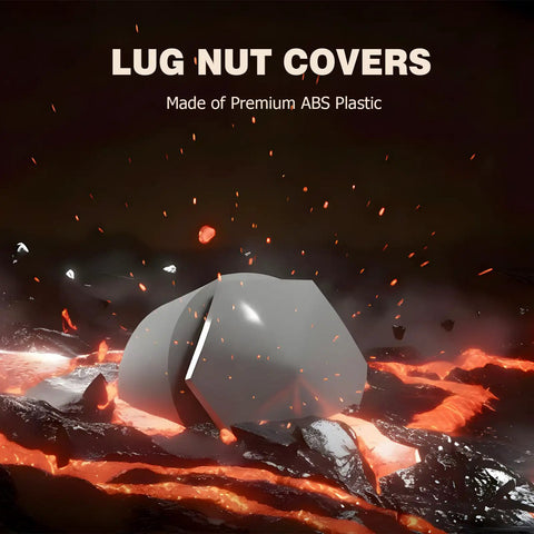 Heavy Duty Lug Nut Covers Complete 24 Pack With Removal Tool Gray Protect Wheel Bolts From Sun Salt And Rust Easy Clip On