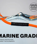 Must-Have Heat Shrink Tubing Kit 3:1 Adhesive Lined Waterproof Marine Grade Black, tubing on orange wire underwater