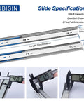 Soft Close Drawer Slides 20 Inch, 5 Pairs, Ball Bearing Full Extension, Heavy Duty Steel Side Mount Rails specifications