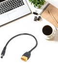 Desk setup with Male to DC5.5x2.1mm or 2.5mm 5A Charging Cable 20AWG Heavy Duty Power Lead for FPV Drones, RC Cars, Outdoor Power Systems