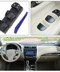Power Window Switch Front Left Driver Side for Nissan Leaf Altima Sentra Rogue Juke 2011-2019 Replacement 25401-3NF0A 25401-3SH1A