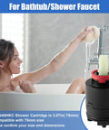 Shower Cartridge Replacement 40 Mm For Ceramic Single Lever Tub And Shower Faucet Valve Concealed Shower System Black