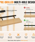 Two Pack 22 Inch Heavy Duty Floating Shelf Brackets with multi-hole design for easy stud alignment and secure mounting.