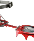 NanoTech Automatic Ski Bindings With Sandvik Nanoflex Front Inserts showing aluminum frame and red finish.