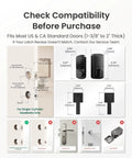 Fingerprint Smart Lock Dope With Two Lever Handles Keyless Front Door Entry Set dimensions and compatibility guide
