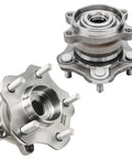 Rear 2-Piece Wheel Bearing Hub Assembly For AWD Nissan Rogue 2008-2020 And Juke 2011-2017 - 2 Hub Kit, 5 Bolt, Non-ABS, 4-Bolt Square Flange