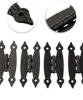 Antique Iron H Shaped Cabinet Hinges 3.5 Inch Black Decorative Hardware For Kitchen Cupboards Doors Wardrobes And Furniture Restoration Projects 4 Pack Durable Cast Iron Construction Easy To Install