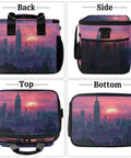 Insulated Picnic Backpack Lunch Bag For Women And Men Large Capacity Portable Cooler Tote Go To Everyday Carry, cityscape print