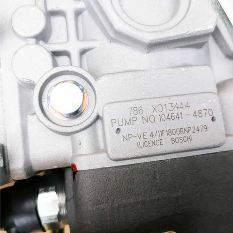 Close-up of Tough Built Injection Fuel Pump compatible with Nissan Diesel Qd32t Engine 1047414870 Ve4 11f1800rnp2479.