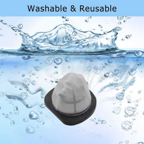 Replacement Filter Set For Bissell 3 In 1 Lightweight Stick Vacuum 38B1 38B1L 1059 Series in water splash showing washability