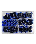 Heavy Duty 41Pc Pneumatic Connectors Kit With 1/4 Inch Tube Air Fittings Push To Connect Quick Assemble Adapters in organizer case