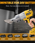 Cordless Sheet Metal Shear For 20V Battery, Boss Grade Brushless Electric Metal Cutter With 360 Degree Pivoting Head And 133 Ft Lbs Torque, Cuts Iron Up To 20 Gauge Like A Pro, Tool Only, Battery Not Included