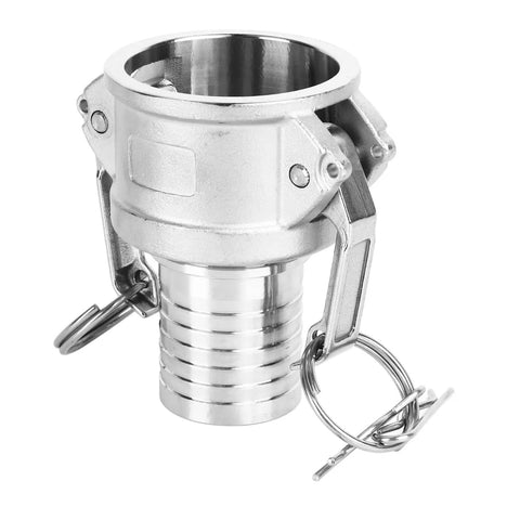 Heavy Duty 304 Stainless Steel Camlock Fitting For A Snappy Quick Hook Up 1.5 Inch Hose Coupling and Cam Lock Pipe Connector.