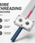 Heavy Duty Portable Wire Pulling Tool With Cord Adapter For Electricians with ergonomic handle for drill-driven wire feeding.