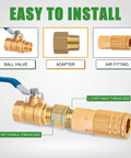 Brass Pipe Fittings Kit 5 Piece Half Inch NPT Male To Half Inch NPT Female Adapter Extensions, plumbing installation diagram