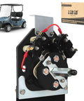 Beefed Up Forward Reverse Switch Assembly For Ezgo Txt Electric Golf Cart with connectors and metal mounting plate.