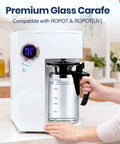 Replacement Carafe For ROPOT100 Countertop Water Purifier And Bluevua ROPOT100 RO UV Systems 1700mL being attached