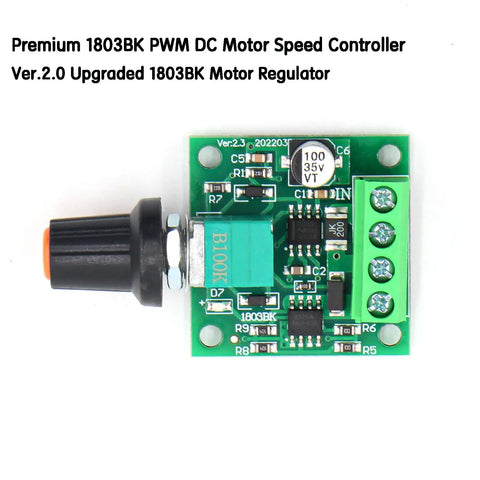Premium PWM DC Motor Speed Controller Ver 2.0 1.8V To 12V Input With Max 15V 2A Self Recovery Fuse And On Off Switch
