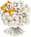 FPPO 50-piece polishing buffing wheel set with wool felt wheels, 3mm shanks for rotary tool polishing