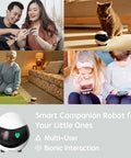 Movable Indoor WiFi Pet Cam with 1080P Video Night Vision and 2 Way Talk, ideal for monitoring pets, babies, or seniors.