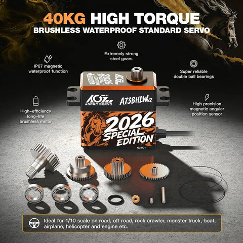 Beefy 40Kg High Torque RC Servo Motor For 1 Tenth Scale Cars Waterproof Brushless Digital Standard Servo 2026 Special Edition